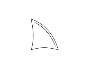 Shark fin line icon. Vector illustration.