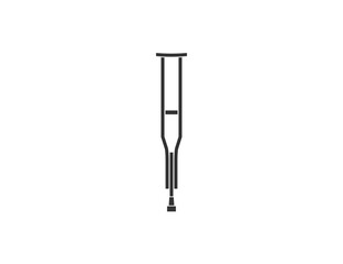 Health crutches icon. Vector illustration.