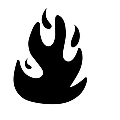 Fire Flames Vector Icon Set , Illustration of fire and flames