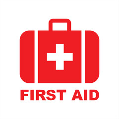 First aid kit medical icon, vector illustration
