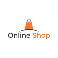 Shopping bag logo. Online shop logo