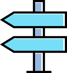 Fototapeta premium blue street signpost and signage icon