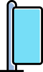 blue street signpost and signage icon