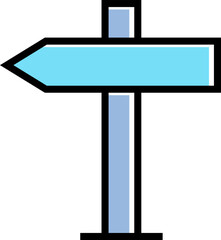 Fototapeta premium blue street signpost and signage icon