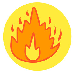 Fire Flames Icon, Fire Logo, Illustration of fire and flames