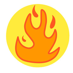 Fire Flames Icon, Fire Logo, Illustration of fire and flames