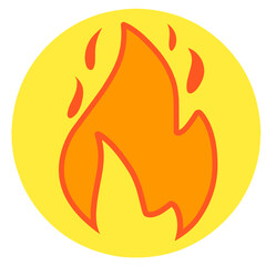 Fire Flames Icon, Fire Logo, Illustration of fire and flames