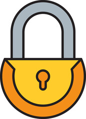 padlock icon illustration