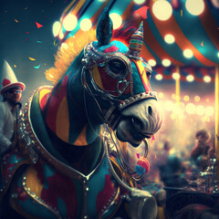 carousel with horses