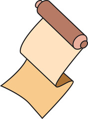 paper scroll and parchment icon illustration