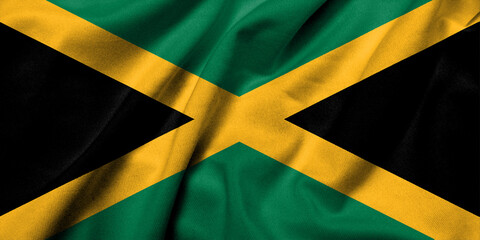 3D Flag of Jamaica satin