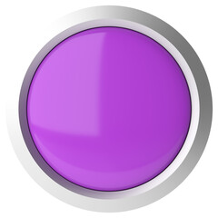 3D button. Empty button. 3D illustration.