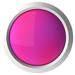 3D button. Empty button. 3D illustration.