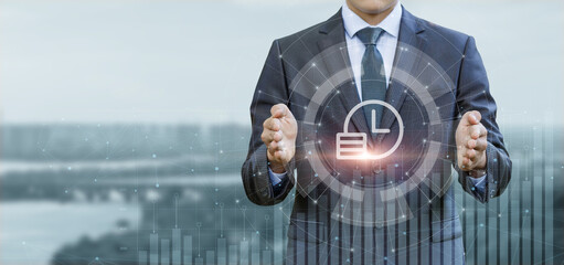 Concept of time is money.