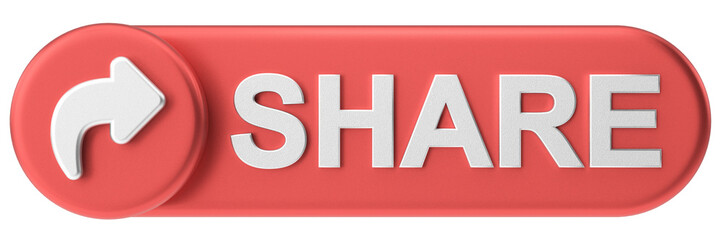 share button. share icon. 3D illustration.