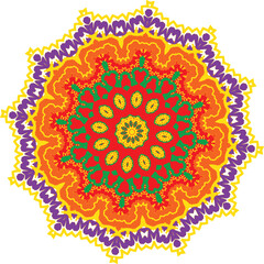 Round color pattern. Vector file for designs.