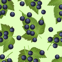 Vector seamless pattern with berries