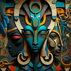 Abstraction of the Multitude of Egyptian Gods