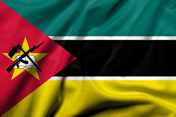 3D Flag of Mozambique satin