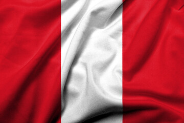 3D Flag of Peru satin