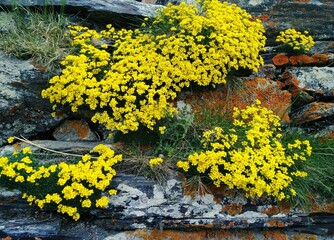 flowers on the stone