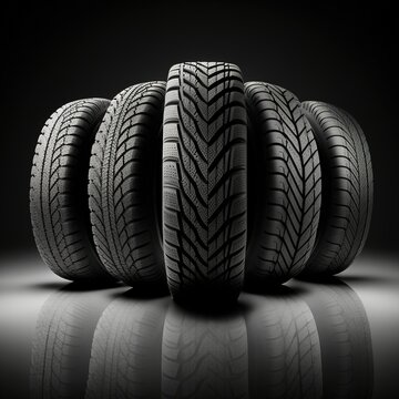 Tires stacked - generative AI