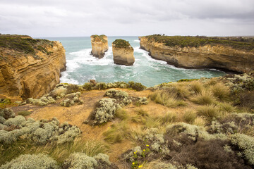 Tom and Eva lookout. The Rock formation on Great Ocean Road, Australia.