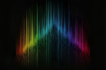 abstract rainbow design on a black background