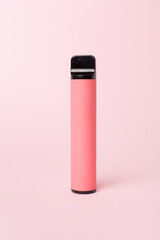 Disposable electronic cigarette on color background