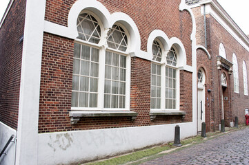 Facade of the synagogue of Nijmegen in the Netherlands