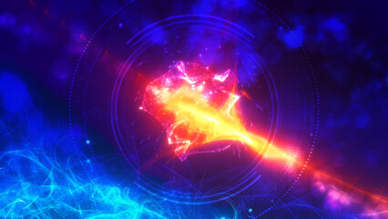 Background with Glowing Lights