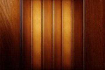  a wood paneled wall with a light shining on it's side and a wooden door in the middle of the wall with a light shining on it's side.  generative ai