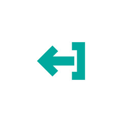 Exit or logout, log off icon. Isolated on white. blue left squared arrow with bracket. Sign out icon. Profile, user sign. Arrow in box. quit, export, file, import, share