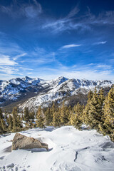 Fototapeta na wymiar Colorado Mountains in Winter - View from Yale