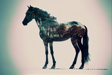 A portrait of a horse, Generative AI