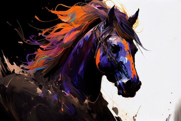 A portrait of a horse, Generative AI