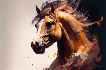 A portrait of a horse, Generative AI