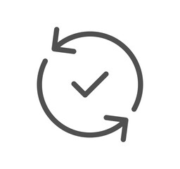 Approve related icon outline and linear vector.