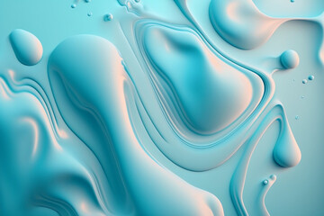 abstract pastel blue liquid design made by generative ai