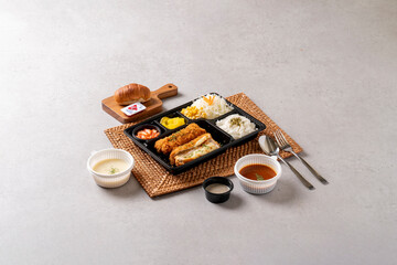 Korean food dishes Cheese Roll Katsu