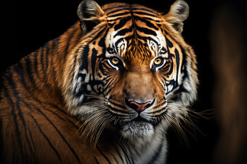 Realistic Portrait of a Majestic Tiger Generative AI