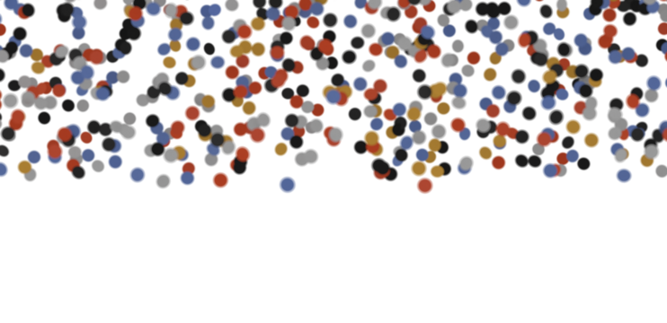  Multicolored confetti on white