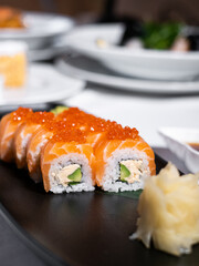 sushi with salmon
