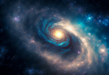 Galaxy, milky way, stars, space, spiral galaxy. Generative AI
