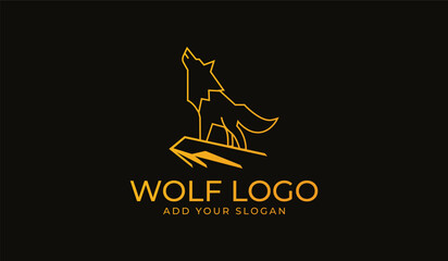 wolf logo design vector symbol graphic idea creative © Pixel Town