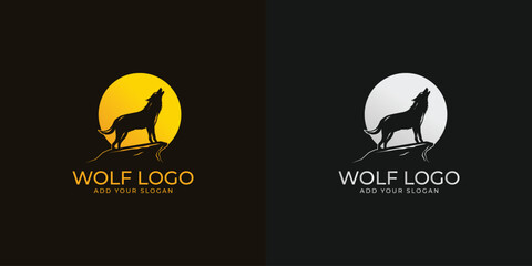 wolf logo design vector symbol graphic idea creative