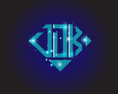 DDK Logo letter monogram with diamond shape design template.
