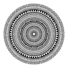Magic mushroom mandala vector illustration.