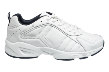 Summer white leather casual sneakers for walking, on a white background, isolate