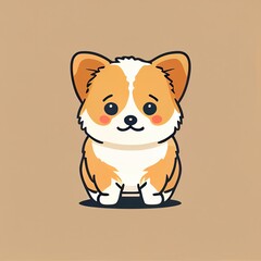Fototapeta premium Puppy mascot. Generative AI.
